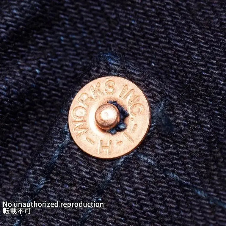 【634S-14ii】14ozインディゴxインディゴセルビッチデニムストレート/インディゴ