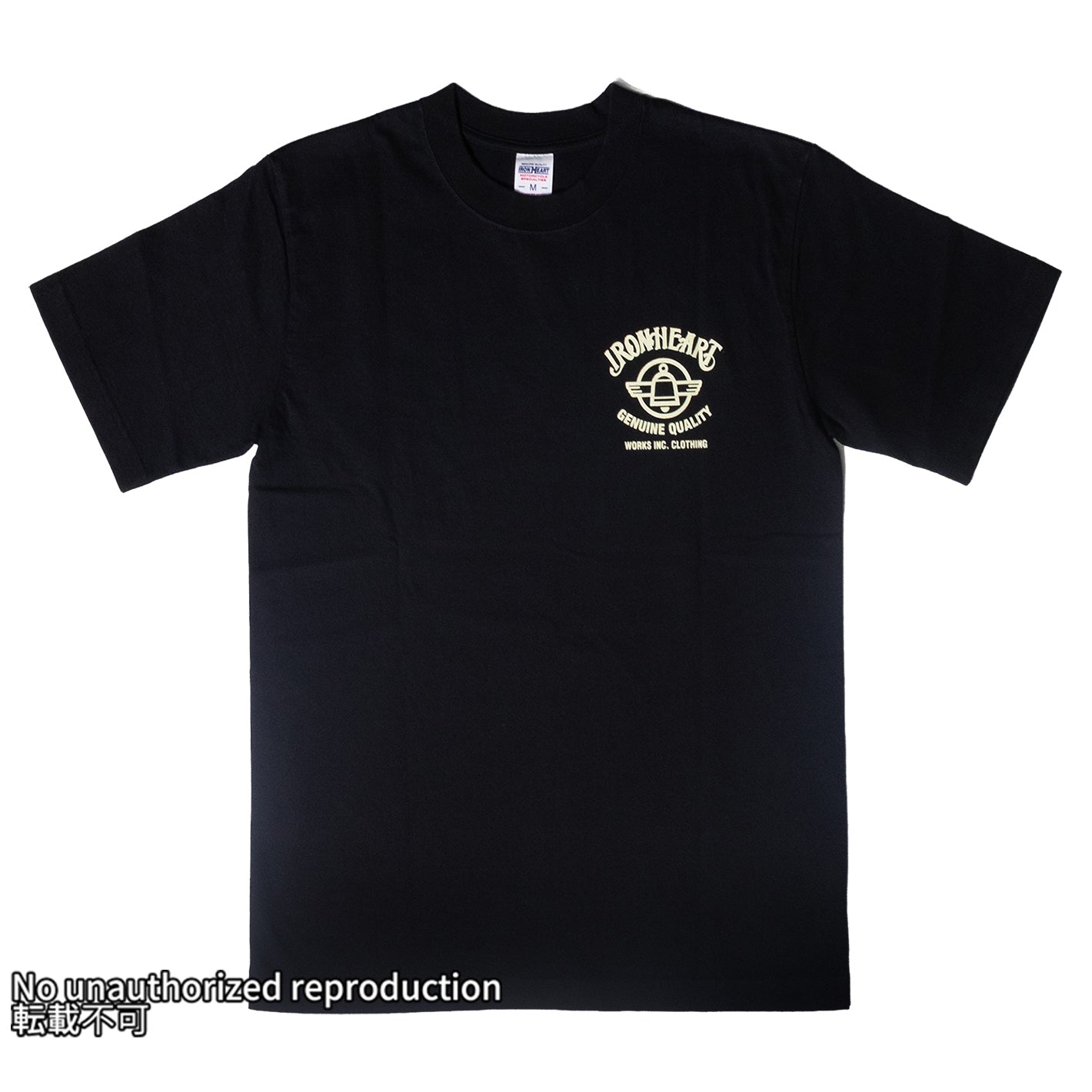 7.5ozヘビーボディプリントTシャツ(denimwear柄)/ブラック