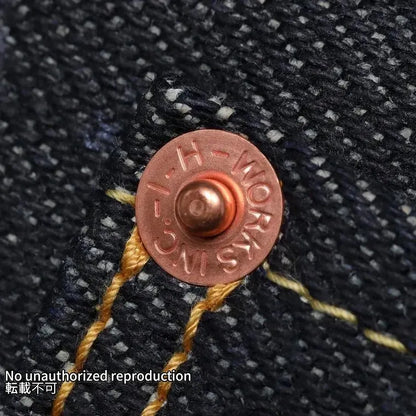 【634S-18P】18ozセルビッチデニム パラフィンコーティング／インディゴ