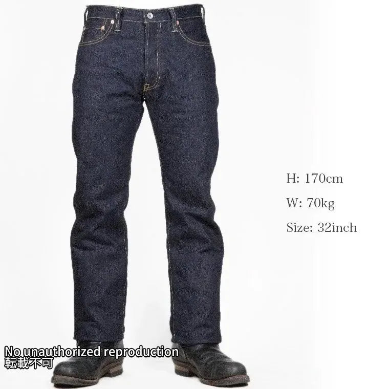 【634S-18P】18ozセルビッチデニム パラフィンコーティング／インディゴ