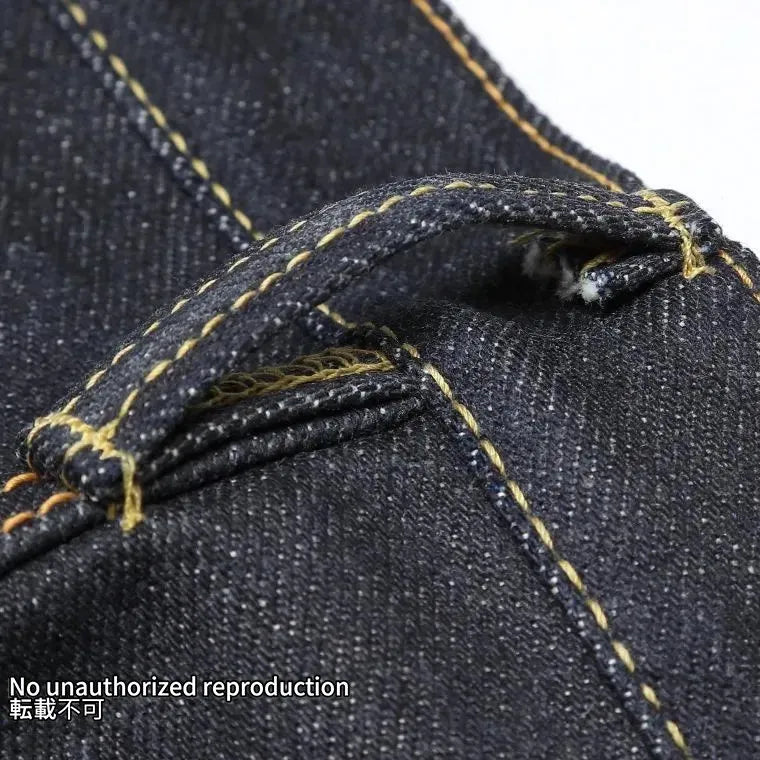 【634S-18P】18ozセルビッチデニム パラフィンコーティング／インディゴ
