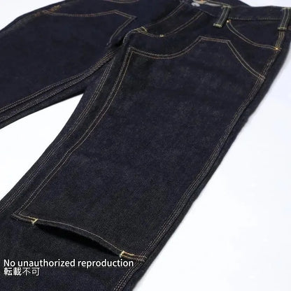 【822】21ozセルビッチデニム ダブルニーロガージーンズ／インディゴ