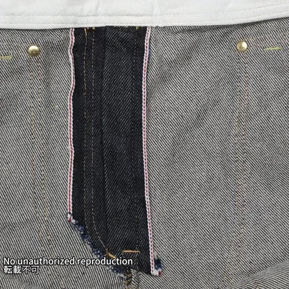 【805】21ozセルビッチデニム ダブルニーオーバーオール／インディゴ