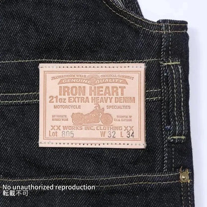 【805】21ozセルビッチデニム ダブルニーオーバーオール／インディゴ