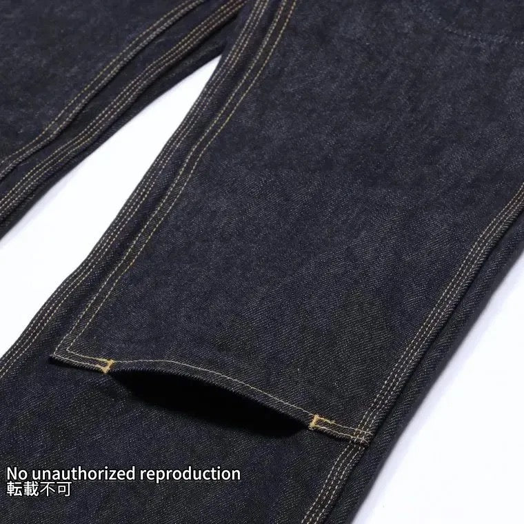 【805】21ozセルビッチデニム ダブルニーオーバーオール／インディゴ