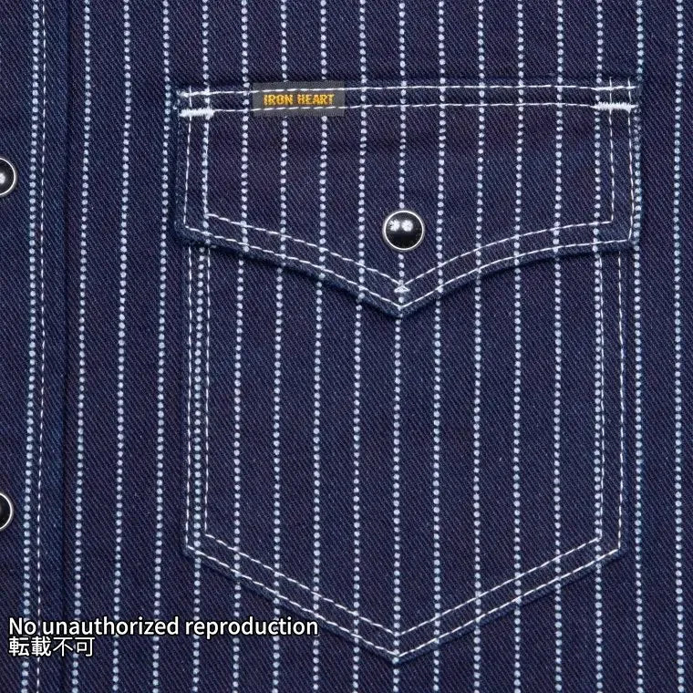 【IHSH-62】12oz ウォバッシュ ウエスタンシャツ／インディゴ