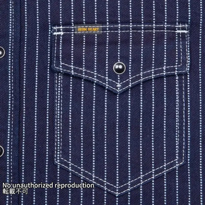 【IHSH-62】12oz ウォバッシュ ウエスタンシャツ／インディゴ