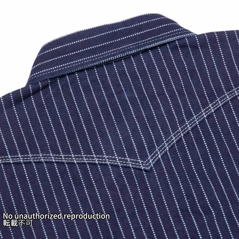 【IHSH-62】12oz ウォバッシュ ウエスタンシャツ／インディゴ