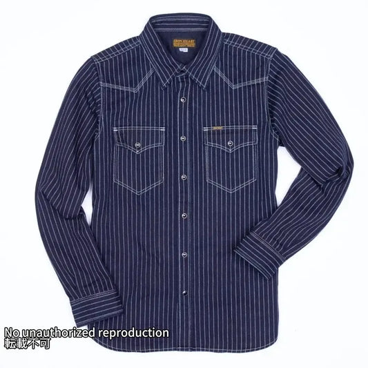 【IHSH-62】12oz ウォバッシュ ウエスタンシャツ／インディゴ