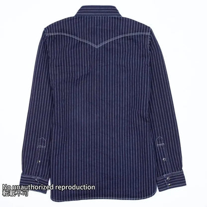 【IHSH-62】12oz ウォバッシュ ウエスタンシャツ／インディゴ