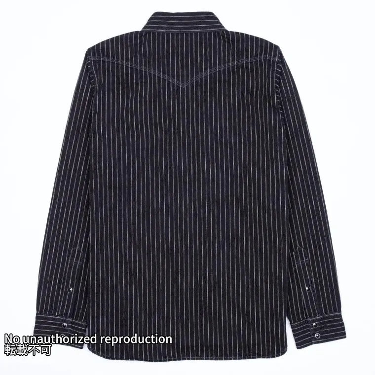 【IHSH-62】12oz ウォバッシュ ウエスタンシャツ／ブラック
