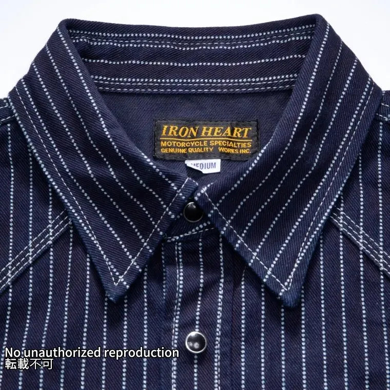 【IHSH-62】12oz ウォバッシュ ウエスタンシャツ／インディゴ