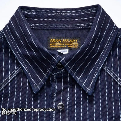 【IHSH-62】12oz ウォバッシュ ウエスタンシャツ／インディゴ