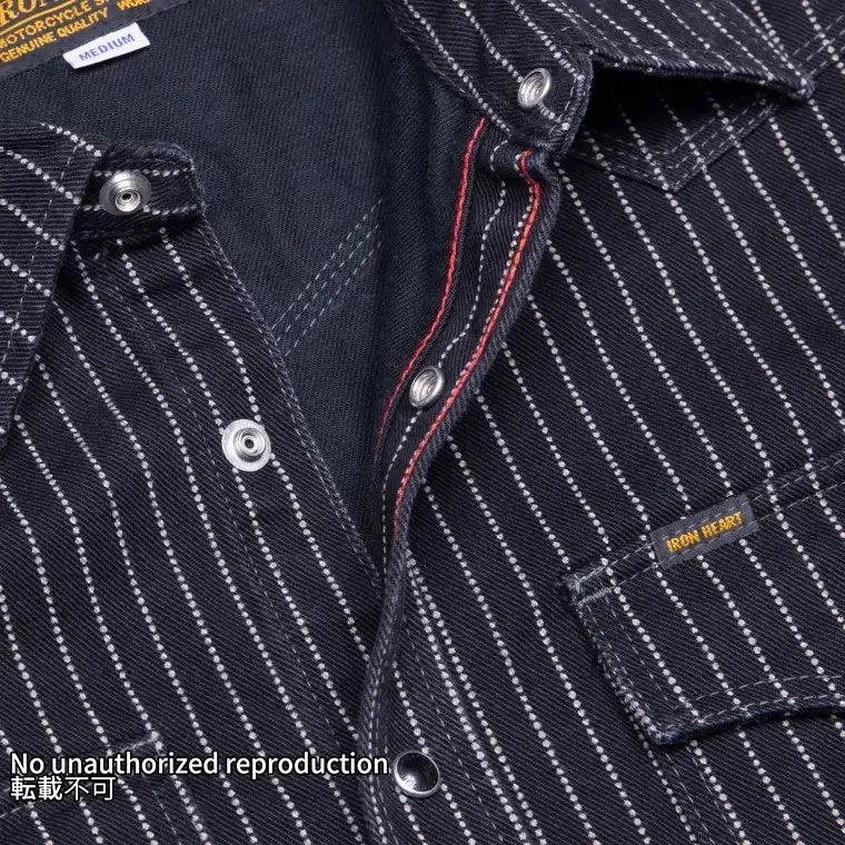 【IHSH-62】12oz ウォバッシュ ウエスタンシャツ／ブラック