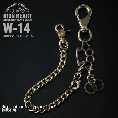 ナスカン×ナックルタイプ 真鍮ウォレットチェーン