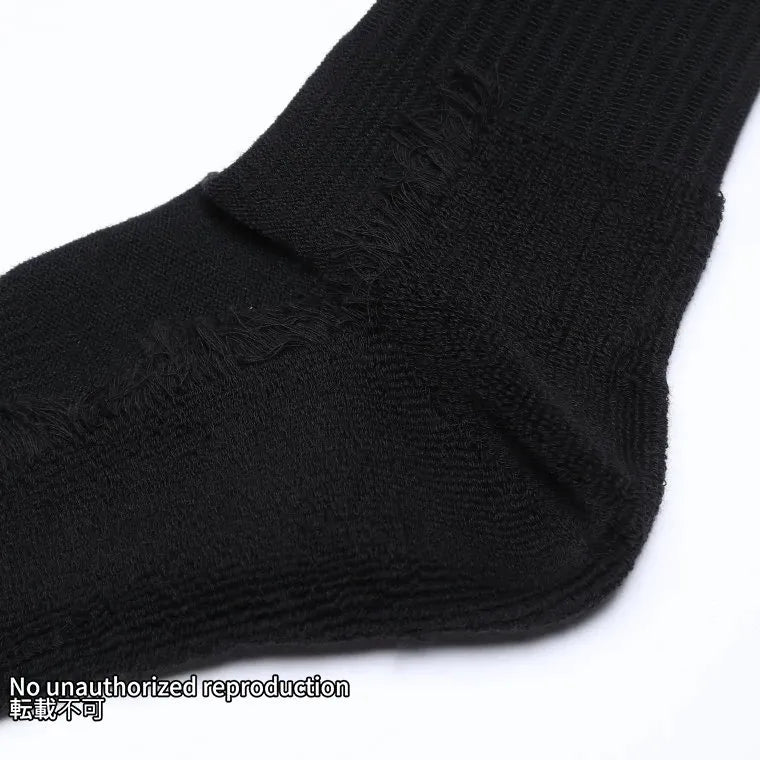 ワークブーツタイプソックス／ブラック