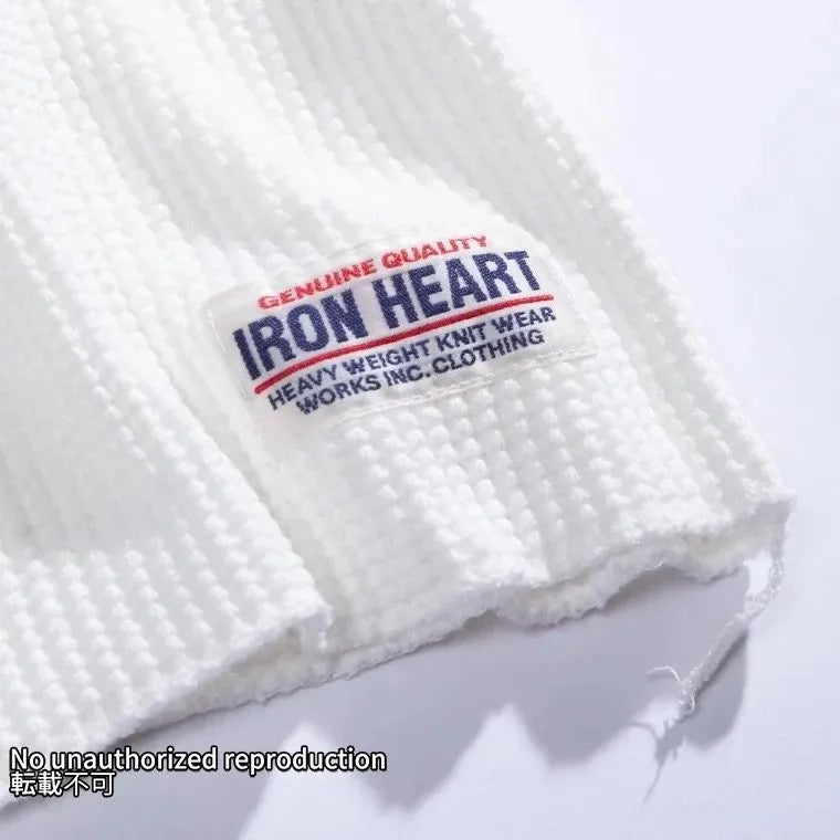 【IHTL-1213】ヘビーサーマル ヘンリーネックロングTシャツ／ホワイト