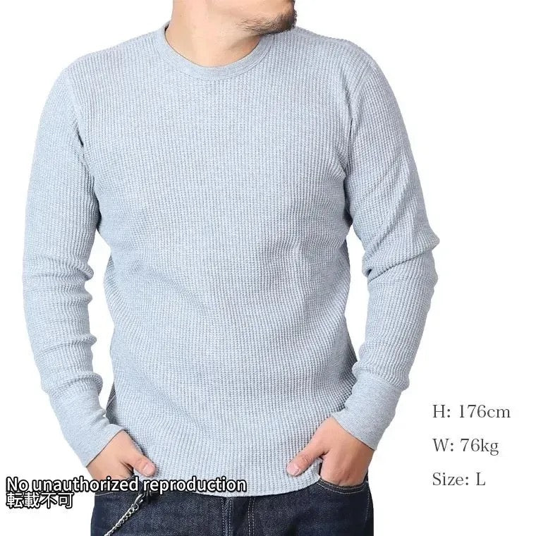 【IHTL-1301】ヘビーサーマル クルーネックロングTシャツ／グレー