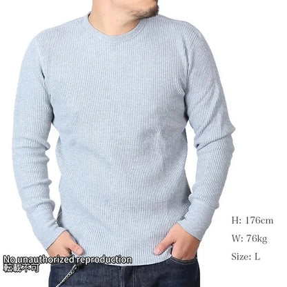 【IHTL-1301】ヘビーサーマル クルーネックロングTシャツ／グレー