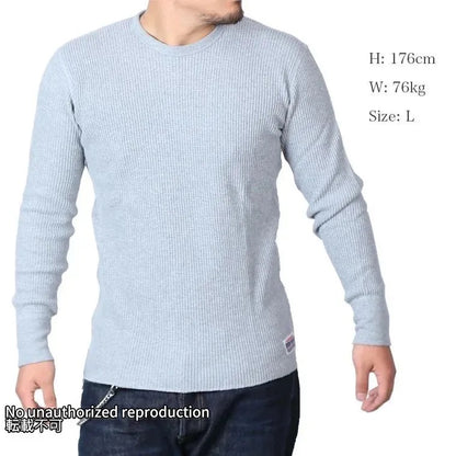 【IHTL-1301】ヘビーサーマル クルーネックロングTシャツ／グレー