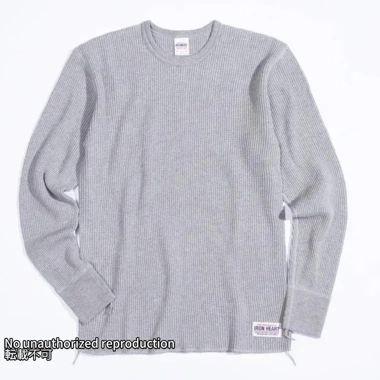 【IHTL-1301】ヘビーサーマル クルーネックロングTシャツ／グレー