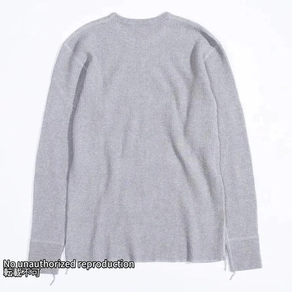 【IHTL-1301】ヘビーサーマル クルーネックロングTシャツ／グレー