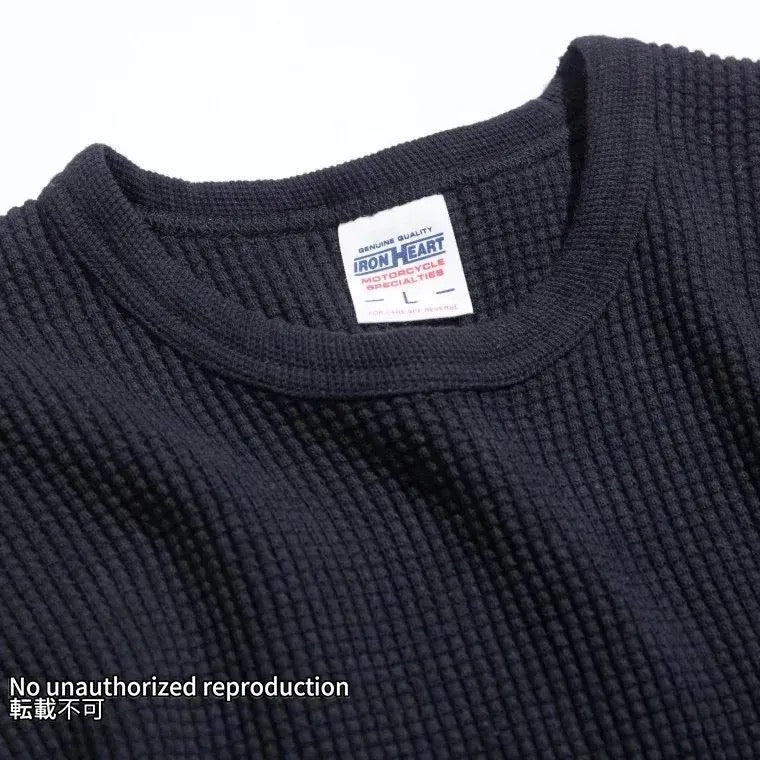 ヘビーサーマル クルーネックロングTシャツ／ブラック
