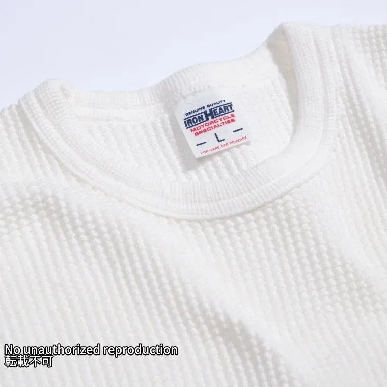【IHTL-1301】ヘビーサーマル クルーネックロングTシャツ／ホワイト