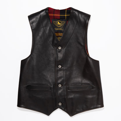 IRON HEART×ALEXANDER LEATHERS ホースハイドベスト/ブラック