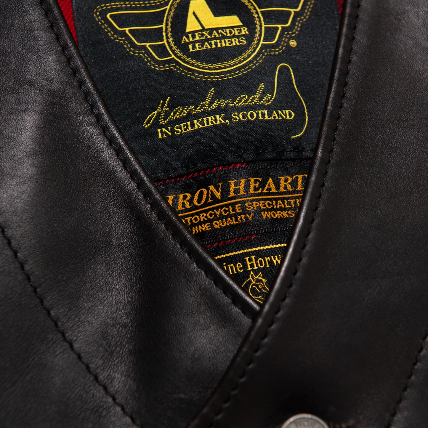 IRON HEART×ALEXANDER LEATHERS ホースハイドベスト/ブラック