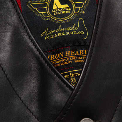 IRON HEART×ALEXANDER LEATHERS ホースハイドベスト/ブラック