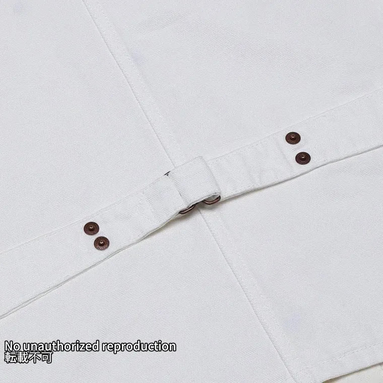 10.5ozホワイトヘリンボーン ワークベスト／ホワイト