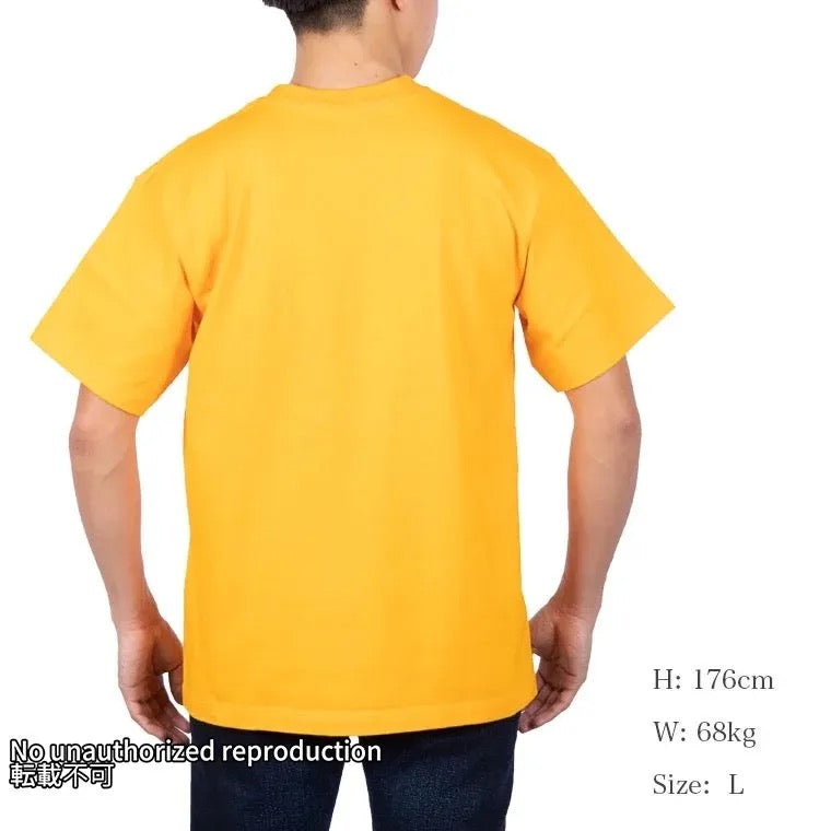 7.5oz半袖Tシャツ ポケットTシャツ：マスタード