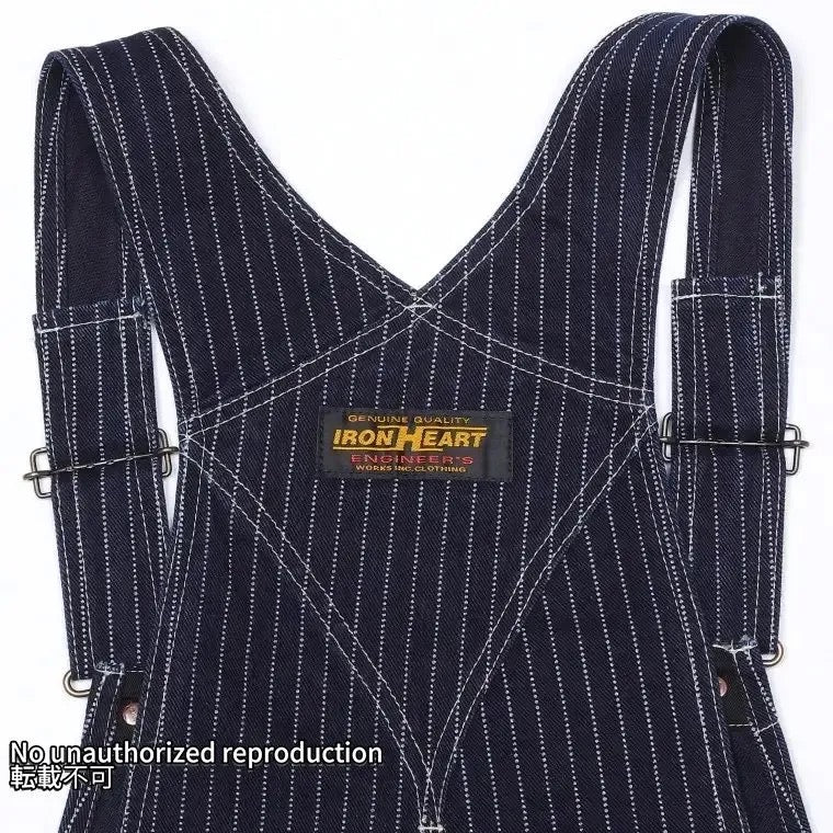 【819】12ozインディゴウォバッシュ ダブルニーオーバーオール／インディゴ
