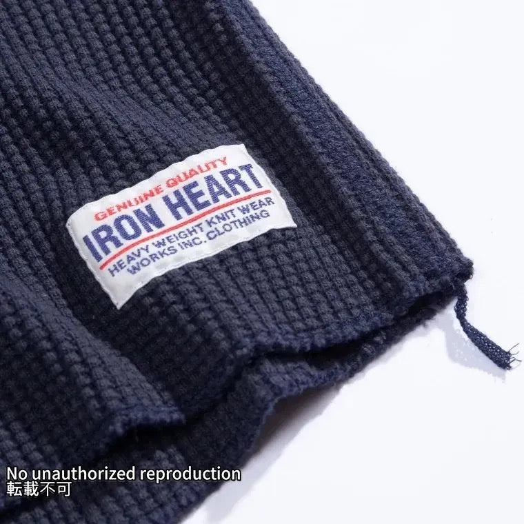 【IHTL-1213】ヘビーサーマル ヘンリーネックロングTシャツ／ネイビー