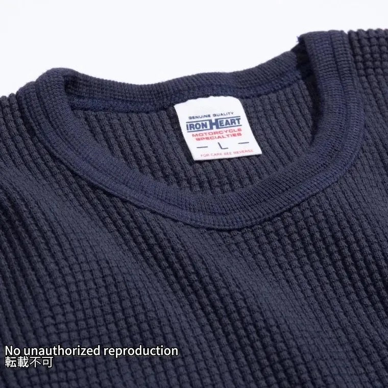 【IHTL-1301】ヘビーサーマル クルーネックロングTシャツ／ネイビー