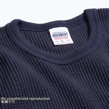 【IHTL-1301】ヘビーサーマル クルーネックロングTシャツ／ネイビー
