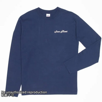 【IHTL-2301】7.5ozループウィールクルーネック長袖Ｔシャツ／ネイビー