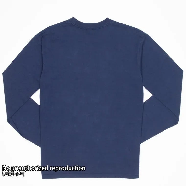 【IHTL-2301】7.5ozループウィールクルーネック長袖Ｔシャツ／ネイビー