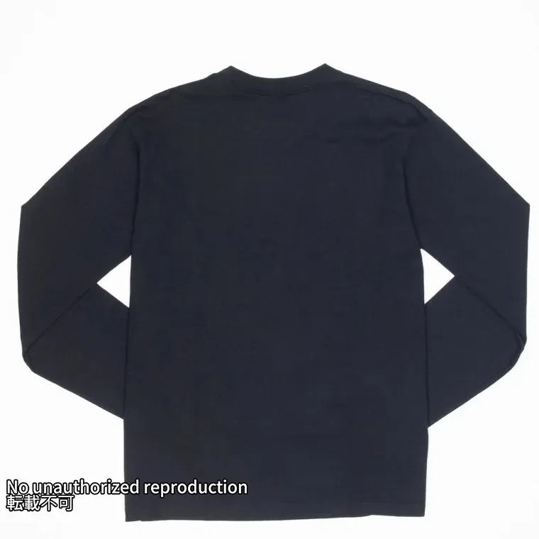 【IHTL-2301】7.5ozループウィールクルーネック長袖Ｔシャツ／ブラック
