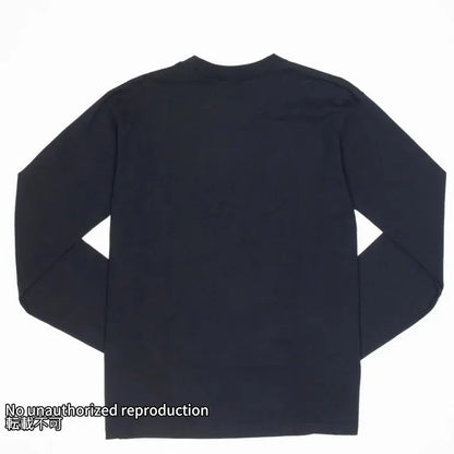 【IHTL-2301】7.5ozループウィールクルーネック長袖Ｔシャツ／ブラック