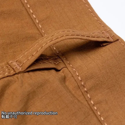 撥水加工リップストップカーゴショーツ／ブラウン