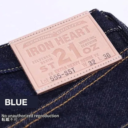 【555-SST】21oz セルビッチストレッチスーパースリムストレート／ブルー[インディゴ]