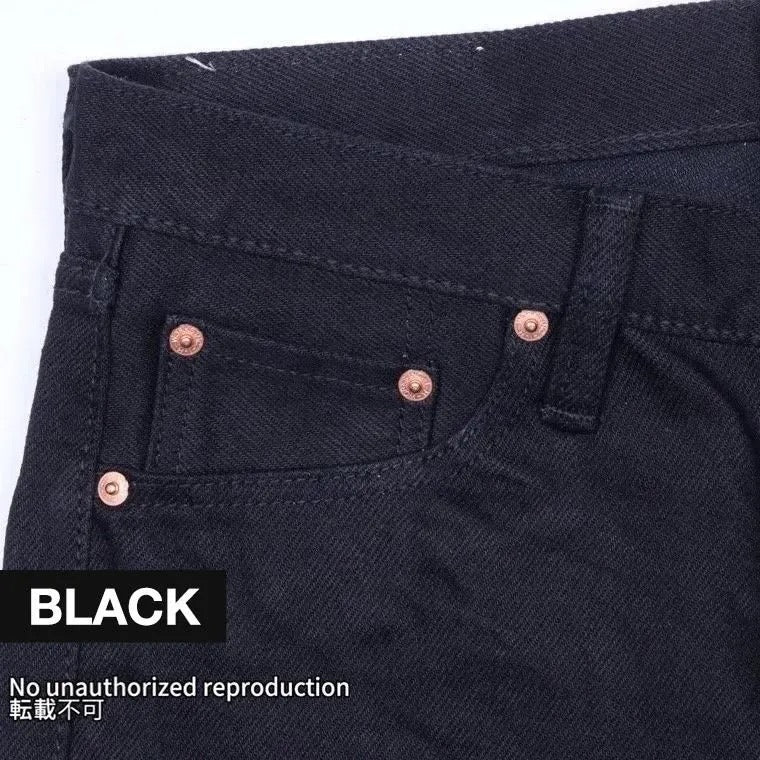 【555-SST】21oz セルビッチストレッチスーパースリムストレート／ブラック