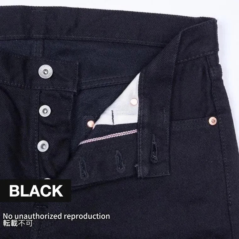 【555-SST】21oz セルビッチストレッチスーパースリムストレート／ブラック
