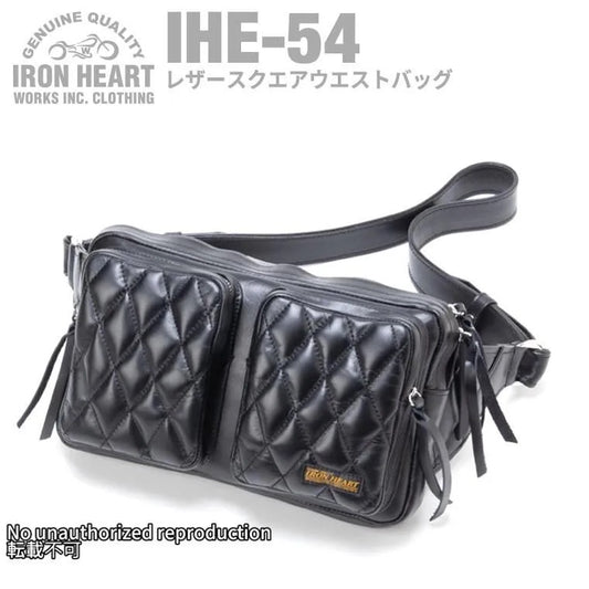 レザースクエアウエストバッグ