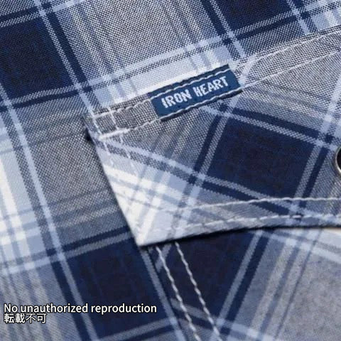 マドラスチェック半袖ウエスタンシャツブルー[インディゴ]