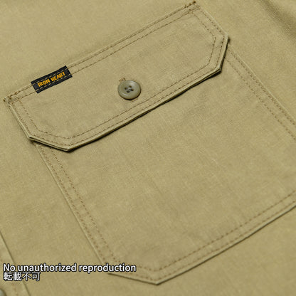 ミリタリーワークシャツ／カーキ