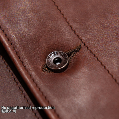 IRON HEART×ALEXANDER LEATHERS ホースハイドベスト/ブラウン