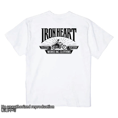 7.5ozヘビーボディプリントTシャツ(ライディング柄)／ホワイト